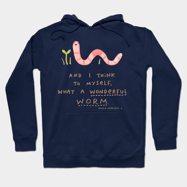 Wonderful Worm Hoodie by Sophie Corrigan